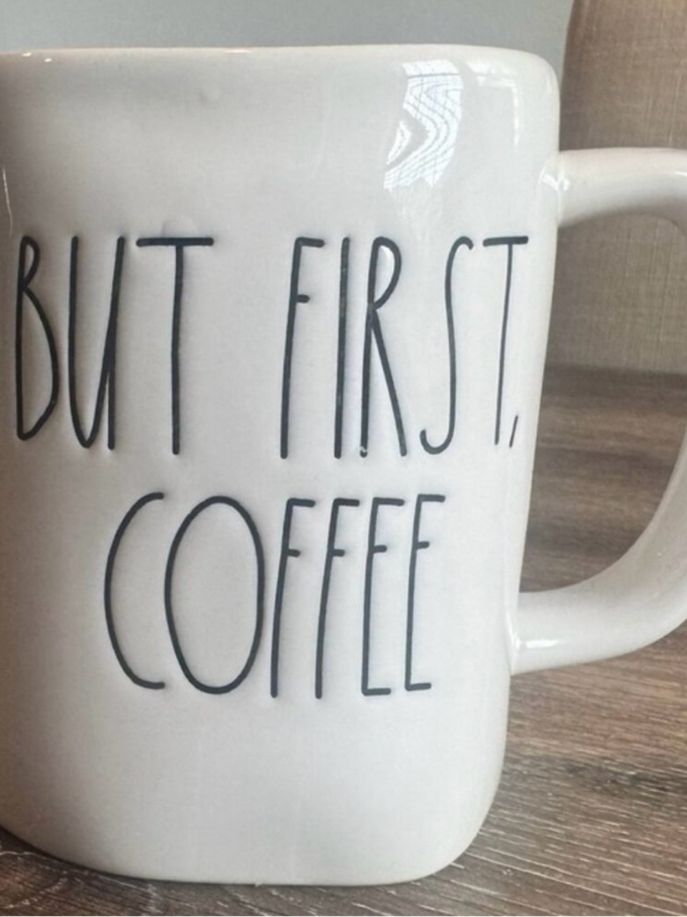 "But First, Coffee" White Ceramic Mug